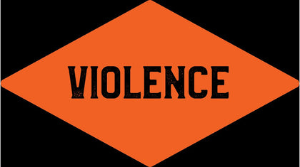 Picture of a violence t-shirt from a veteran owned apparel company.