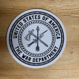 The War Department logo sticker