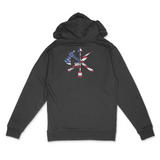 Red, White, and Blue Logo Hoodie
