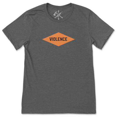 Charcoal Tee with violence design inspired by ranger regiment.